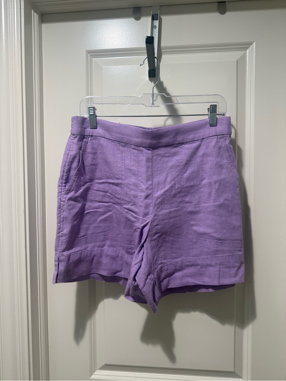 Banana Republic Women's Lavender Casual Linen Blend Shorts Medium NWT